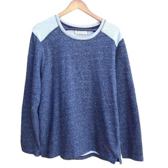 Tommy Bahama Mens L Sweatshirt Inside Out Exposed Stitching Color Blocked Gray - Picture 5 of 10